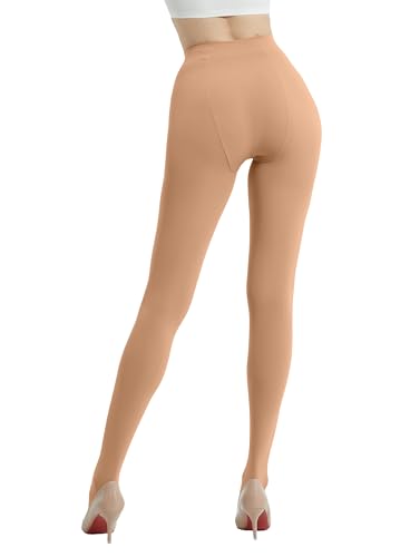 Image of 80D Semi Opaque Tights for Women Stretchable High Waist Womens Stockings Soft Pantyhose with 20+ Colors