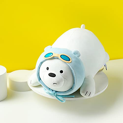 MINISO 15" We Bare Bears Stuffed Animals, Cuddle Lying Plush Ultrasoft Toy Hugging Throw Sleeping Plushies Toy Pillow for Boy Girl Kids Children Toddler Bedding Toys and Christmas(Ice Bear) by MINISO - Used condition - Image 4