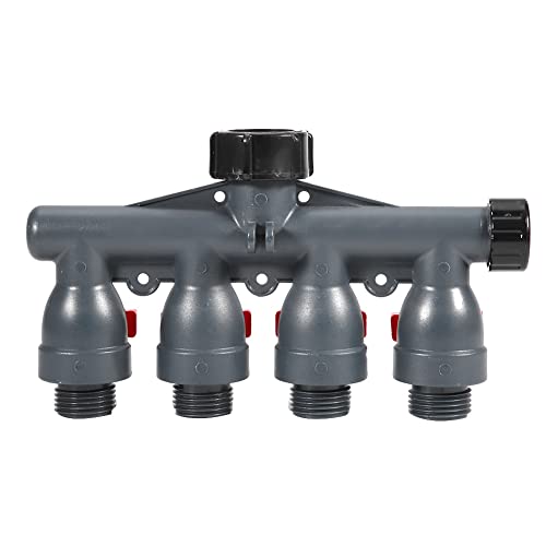 Atyhao G3/4In Water Faucet Hose Valve, Garden Water Splitter Garden Hose Spigot Adapter Garden Hose Connector Tap For Gardening Irrigation(4-Way) #TOP7