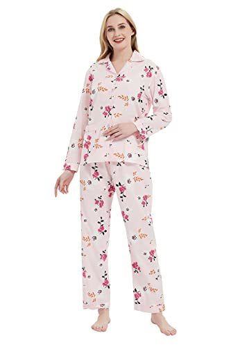 Global Womens Pajamas Set 100% Cotton Womens Pjs Drawstring Sleepwear For Women… #TOP2