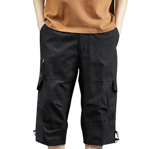 Pantalon 3/4 en coton léger pour homme corpulent cherchant un pantacourt d'été confortable