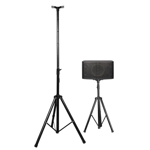 �L�k���X�s�[�J�[�X�^���h �O�r�^ ����90cm�`180cm���߉\ �ω׏d50kg ��ʕ�30cm�`90cm���� �ƒ�p ��c���p �J���I�P �C�x���g ���� �܂肽���ݎ� ����݌v �u���b�N (1��,�����O�F90cm�`180cm)
