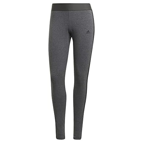 adidas Women's W 3S Leg Leggings, Dark Grey Heather/Black, XL/S Cover