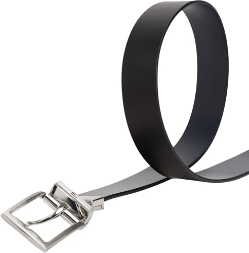 Tommy Hilfiger Herren Gürtel Denton 3,5 cm Wendbar, Mehrfarbig (Space Blue/Arctic Spruce), 80 cm – Ansicht 6