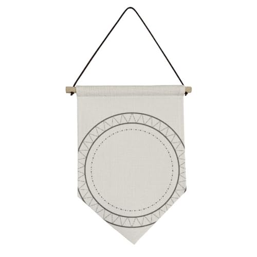 Toile suspendu totem cercle pour créer une ambiance zen dans votre salon