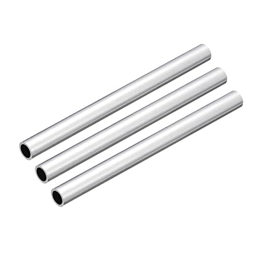 sourcing map 3 Stück 6063 Aluminium Rundrohr 6mm Innendurchmesser Alurohr 8mm Außendurchmesser Aluprofil Metallrohr 100mm Länge Aluminium Rohr für Industriebau Bastelprojekte Heimdekoration