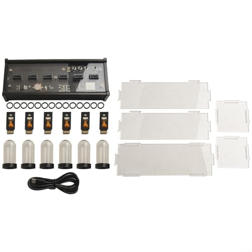 Petit kit d'horloge numérique Nixie avec fuseau horaire et heure - Mode album personnalisable - Éclairage d'ambiance amélioré