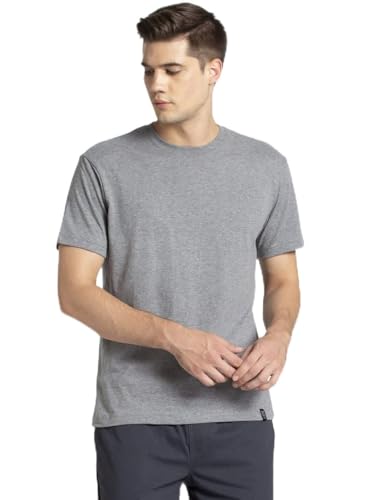 Image of Jockey Men Cotton Solid Regular Fit Round Neck Half Sleeved T-Shirt