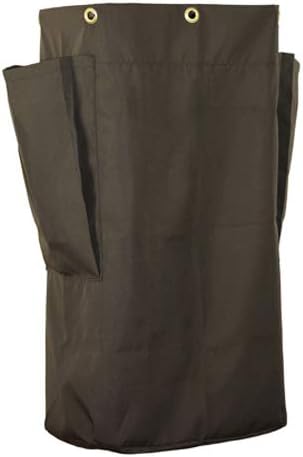 American Supply Replacement Housekeeping Cart Bag w/Grommets & Side Pockets 33" Color Brown