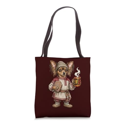 Russian Russkiy Toy Terrier Dog with Hot Water Bottle and Tea Tote Bag