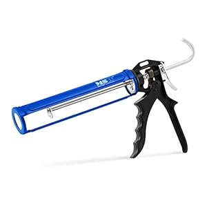 MSW MSW-AAH-01 Kitpistool 229 mm Siliconepistool Lijmpistool Siliconenkitpistool aluminiumlegering, afmeting 229 mm, 360 ° draaibaar