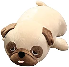 DWCHEZGF Bulldog Plush Stuffed Throw Pillow,Long Cute Cartoon Animal Dog Cuddly Pillow, Soft Hugging Sleep Companion for Kids Boys Girls, Birthday Valentine's Day Gifts