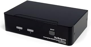 StarTech 2 Port High Resolution USB DVI Dual Link KVM Switch with Audio - KVM / audio / USB switch - USB - 2 ports - 1 local user - 1U - cascadable