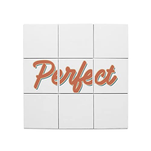 Carreaux céramique décoratif 15,2x15,2 cm lot de 9 pièces pour un panneau mural de 45,6x45,6 cm