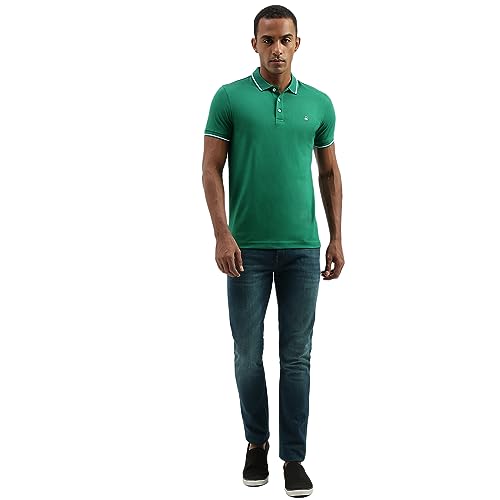Image of United Colors of Benetton Men Cotton Blend Polo Regular Fit Shirt