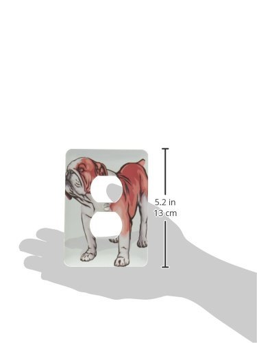 Funda decorativa para enchufe de bulldog inglés con acabado mate resistente 3dRose 4