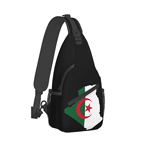 Mochila bandolera unisex bandera Argelia para senderismo miniatura 3