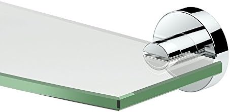 Gatco 4636 Glam Glass Shelf, 20 Inch, Chrome