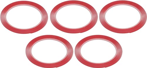 オーディオファン 両面テープ 魔法テープ 超強粘着 貼ってはがせる 再利用可能 極細 3mm幅×3m 5点セット