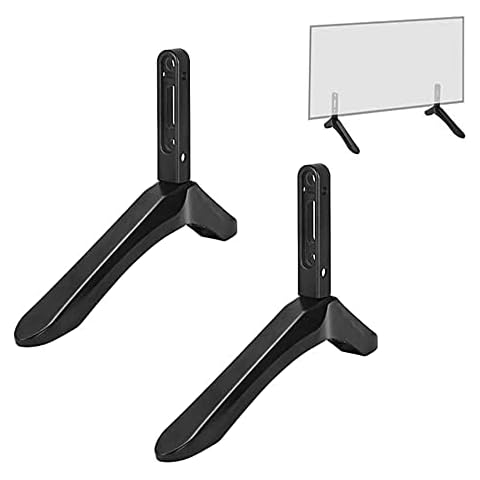 TV Base Pedestal Feet, Gobesty Universal TV Stand Legs, TV Stand Mount Legs, TV Pedestal Feet, TV Screen Stand Legs for Most 32-65” LCD LED Screen with Mounting Hole Distance from 20mm-55mm Cover
