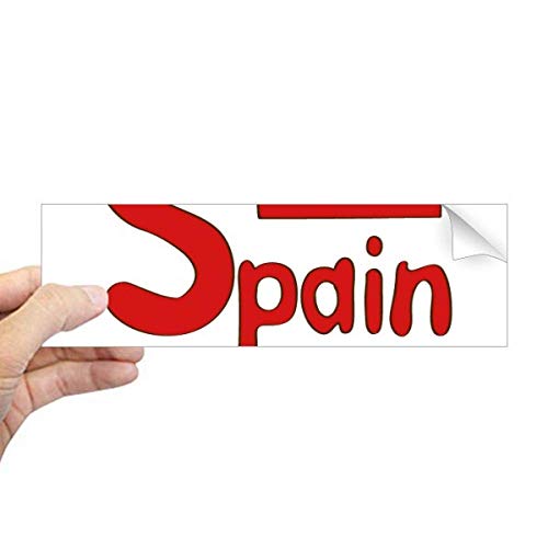 Adhesivo rectangular de bandera de España para ventana de coche y hogar