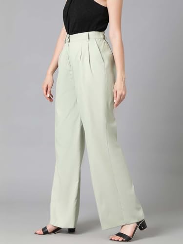 Image of KOTTY Womens Cotton Blend Straight Fit Trousers