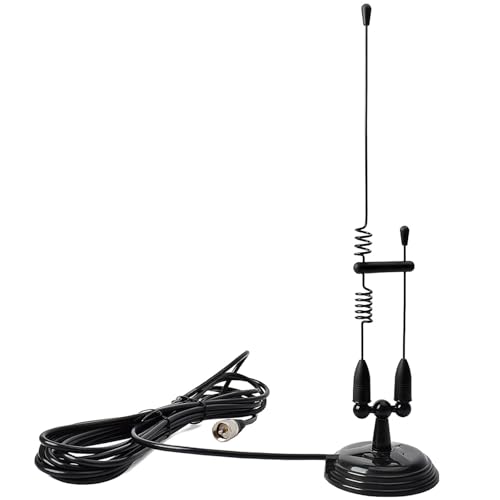 HYS Amateur Radio Antenna 2 m / 70 cm VHF/UHF Strong Magnetic Base Antenna 4 m RG-58 Cable with PL259 Connector MS10