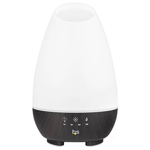 HealthSmart Essential Oil Diffuser, Cool Mist Humidifier and Aromatherapy Diffuser, FSA HSA Eligible with 500ML Tank for Large Rooms, Adjustable Timer, Mist Mode and 7 LED Light Colors, White Cover
