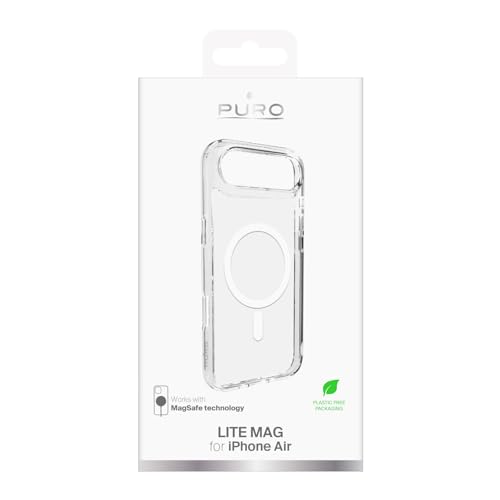 Puro Schutzhülle für iPhone 17 Air, transparentes TPU + PC Lite Mag Magsafe