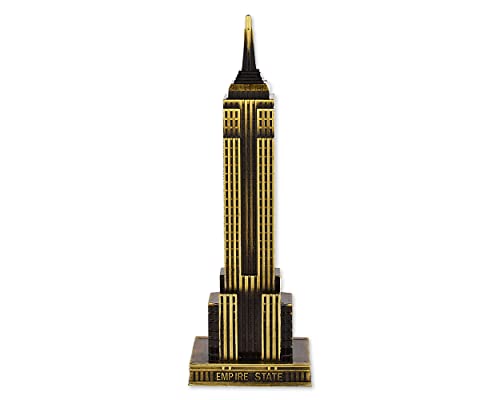 SCSpecial Empire State Building Statue de 18 cm de long Souvenirs de New York City Cadeaux pour amis en alliage de zinc Figurine de construction Empire State Building pour décoration d'intérieur
