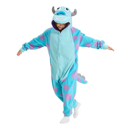 Wishliker Kids Animal Onesie Pajamas Halloween Cosplay Sully Costume One Piece Christmas Girls Boys Party Wear