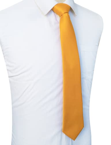 Image of JEMYGINS Solid Color Tie Mens Necktie for Business and Wedding