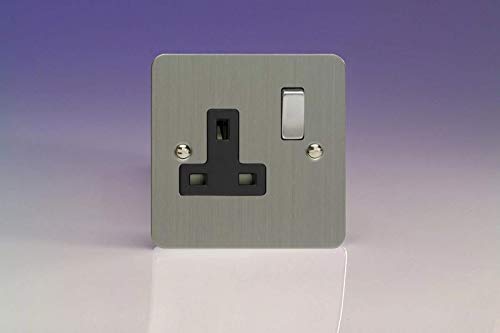Varilight Ultraflat Brushed Steel XFS4DB, White, 89x89x32mm