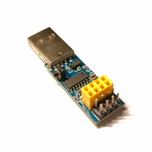 tictocstore 2pcs CH340C USB to ESP8266 ESP-01 WiFi Downloader – Prog Programmer Module with Auto-Download Circuit & Reset Button for ESP-01/01S