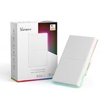 SONOFF Smart Light Switch, 2.4GHz WiFi Interruptor Inteligente, Neutral Wire Required, Voice Control with Alexa and Google Home, Touch Button, Wall Mounting, T5 2 Gang 1 Way