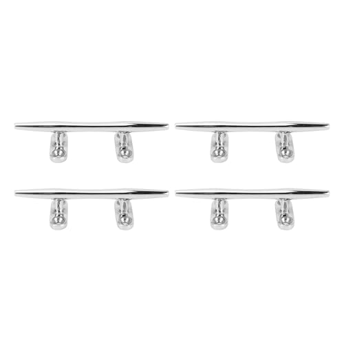 4Pcs Boat Dock Cleat 5 Inch 316 Stainless Steel Secure Fixation Marine Rope Cleat for Yacht Ship Deck Kayak