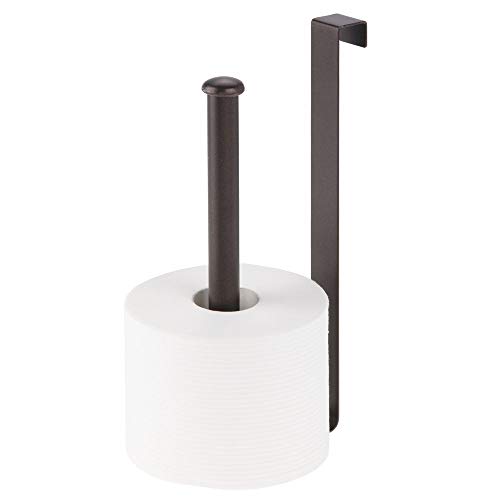 mDesign Metal Wire Over The Tank Toilet Tissue Paper Roll Holder Dispenser