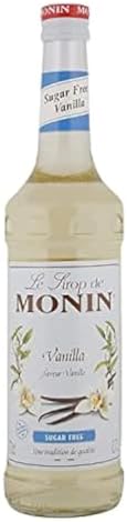 Monin Vanilla Sugar Free Syrup In Glass Bottle, 700 ml