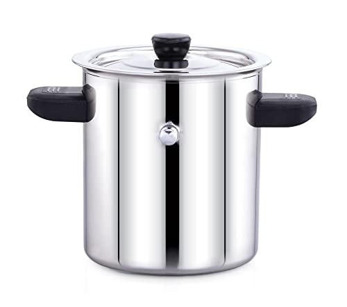 Image of Twin Birds Stainless Steel Milk Cooker /Boiler /Pot with Handle 2Ltr, Steel Milk Boiler Pot Double Handle - 2 Litre