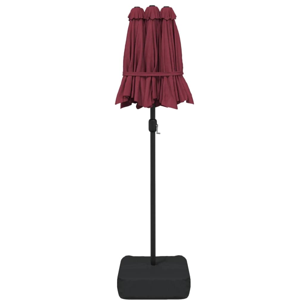 Genérico Sombrilla Doble de jardín Rojo Burdeos 316x145 cm,Casa y jardín,Jardín,Artículos de Exterior,Sombrillas,Rojo,362965