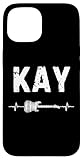 Kay Guitare Battement De Coeur Musique Guitariste Coque pour iPhone 15