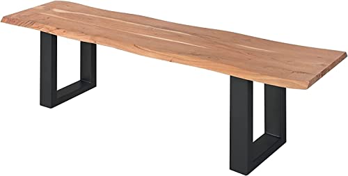 SAM Esszimmerbank 180x42 cm Quintus, Akazienholz massiv & naturfarben, echte Baumkante,...