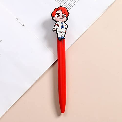 Blue Aura BTS Pen Idol (Black Ink Ball Pen) Set of 7 Multi color