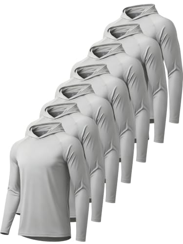 Image of Hoodies for Men UPF 50+ Sun Protection Fishing Shirts Long Sleeve Lightweight Rash Guard Shirt UV SPF Sweatshirt