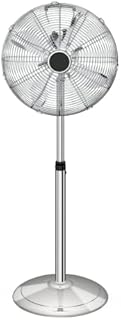 16 Inch Stand Fan, Adjustable Heights, Horizontal Ocillation 75°, 3 Settings Speeds, Low Noise, Quality Made Durable Fan, High Velocity, Heavy Duty Metal For Industrial, Commercial, Residential