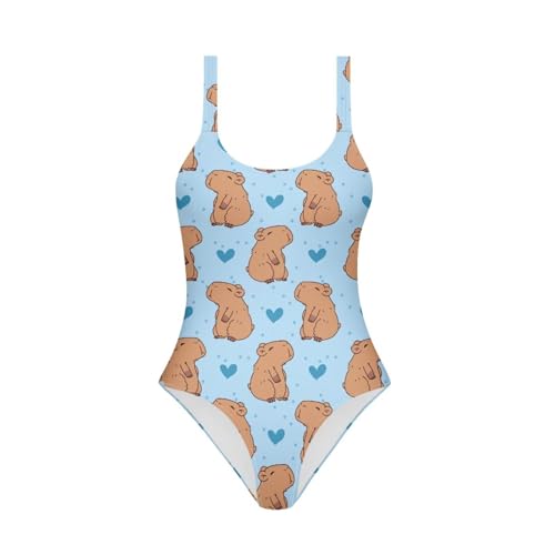 Image of One Piece Bathing Suit for Girl Kids Cute Beach Sport Swimwear U Back Scoop Neck Summer Swimming Pool Beachwear