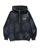 ハーフジップアップフーデッドスウェットシャツ HALF ZIP UP HOODED SWEATSHIRT 101261012008 BLACK M