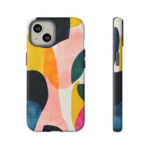 Coque rigide mate iPhone 14 bleu design premium