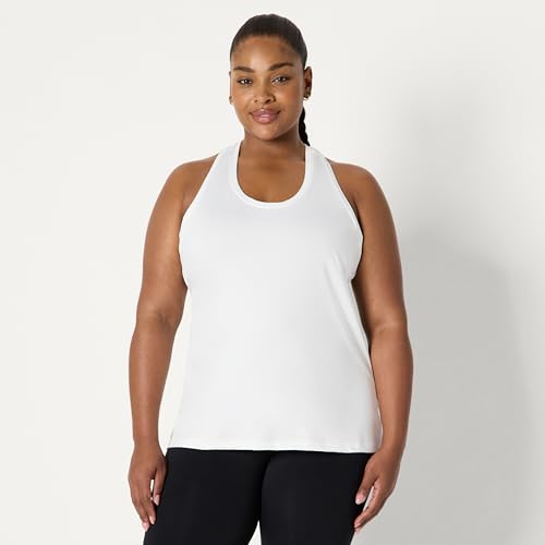 Image of Amazon Essentials Women's Active Quick Dry Tech Stretch Racerback Scoop Neck Tank Top, Multipacks
