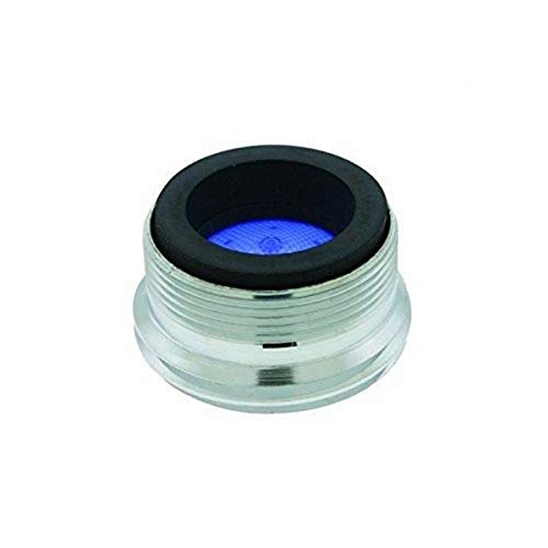 Neoperl 15 3480 5 Male 15/16"-27 + Female 55/64"-27 x Male 3/4" Hose Dual Thread Faucet Adapter, Solid Brass, Chrome Finish